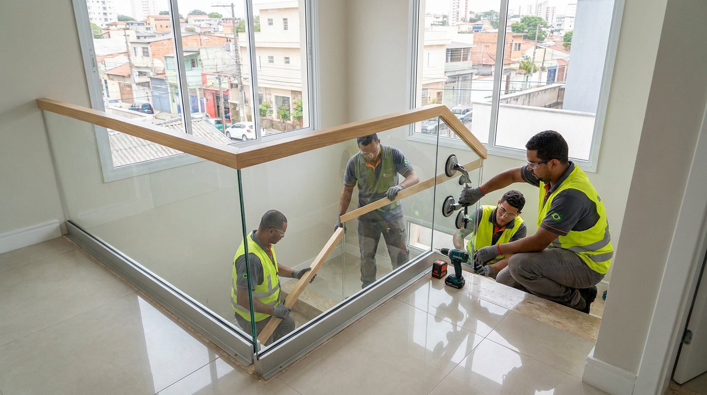 Instalação de guarda corpo em Campina Grande‑PB