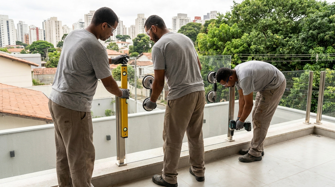 Vidro com fixação especial em Joinville‑SC